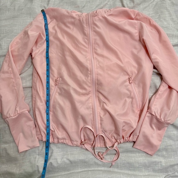 ZYIA Active Pink Blush Zip Up Bomber Athletic Adjustable Jacket Sz M - Picture 12 of 13